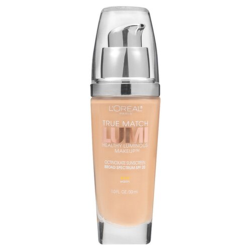 L'Oréal Paris True Match Lumi Warm W4 Natural Beige Healthy Luminous Makeup Sunscreen, 1.0 fl oz