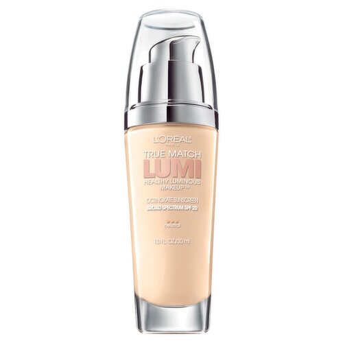 L'Oréal Paris True Match Lumi Healthy Luminous Makeup Octinoxate Sunscreen, SPF 20, 1.0 fl oz