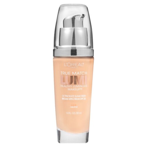 L'Oréal Paris True Match Lumi Neutral N3 Natural Buff Healthy Luminous Makeup Sunscreen, 1.0 fl oz