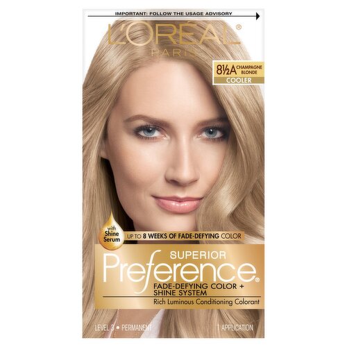 L'Oréal Paris Superior Preference 8 1/2A Champagne Blonde Permanent Haircolor, 1 application