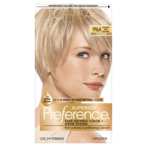 L'Oréal Paris Superior Preference Lightest Ash Blonde 9 1/2A Permanent Haircolor, 1 application