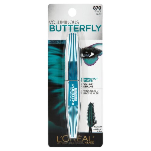 L'Oréal Paris Voluminous Butterfly 870 Black Mascara, 0.21 fl oz