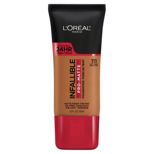 L'Oréal Paris Infallible 111 Soft Sable Pro-Matte Foundation, 1.0 fl oz