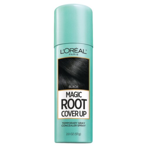 L'Oréal Paris Magic Root Cover Up Black Temporary Gray Concealer Spray, 2.0 oz