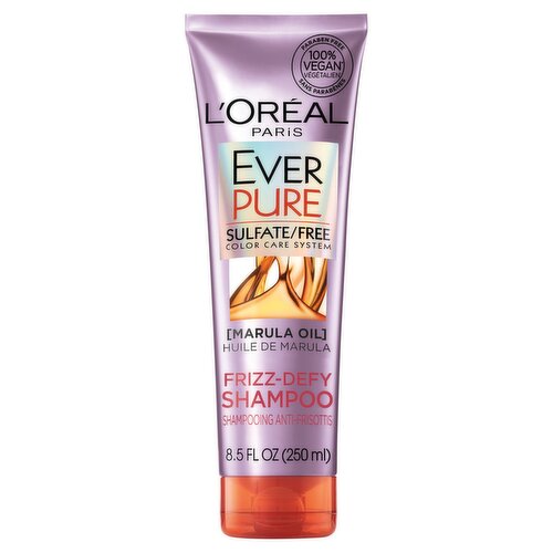 L'Oréal Paris EverPure Frizz Defy Sulfate Free Shampoo with Marula Oil, 8.5 fl. oz.