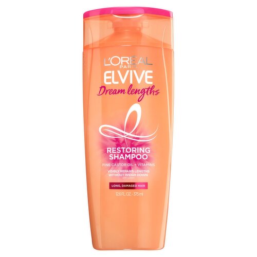 L'Oreal Paris Elvive Dream Lengths Restoring Shampoo for Long, Damaged Hair, 12.6 fl. oz.