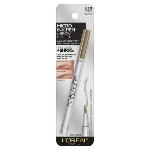 L'Oréal Paris Brow Stylist 630 Blonde Micro Ink Brow Pen, 0.033 fl oz