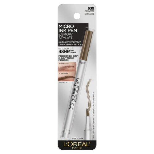 L'Oréal Paris Brow Stylist 639 Brunette Micro Ink Pen, 0.033 fl oz