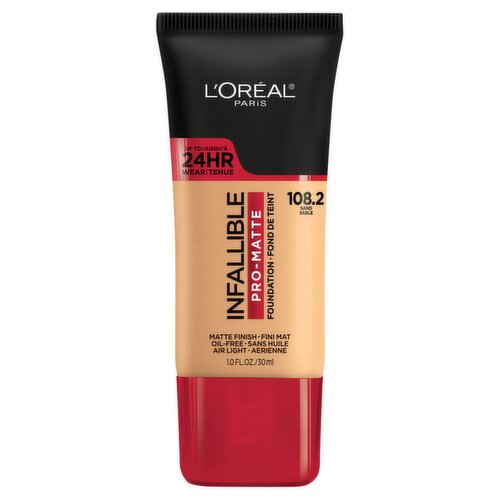 L'Oréal Paris Infallible 108.2 Sand Pro-Matte Foundation, 1.0 fl oz