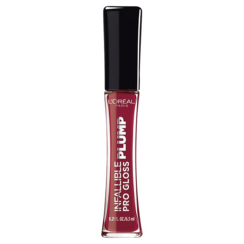 L'Oréal Paris Infallible 611 Ruby Sheen Plump Pro Gloss, 0.21 fl oz