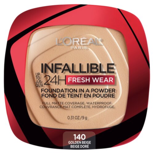 L'Oréal Paris Infallible 140 Golden Beige Foundation in a Powder, 0.31 oz