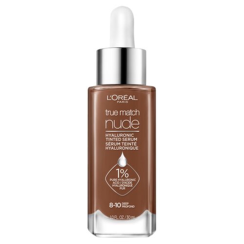 L'Oréal Paris True Match 8-10 Deep Nude Hyaluronic Tinted Serum, 1.0 fl oz