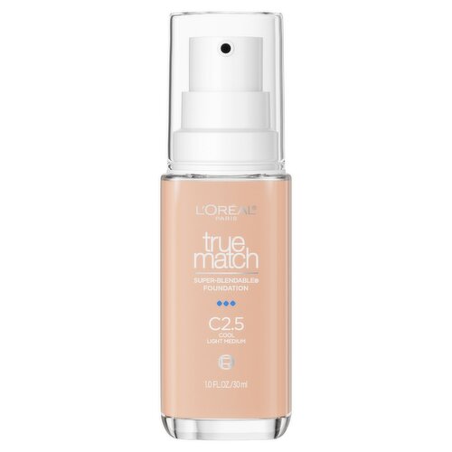 L'Oréal Paris True Match C2.5 Cool Light Medium Super-Blendable Foundation, 1.0 fl oz