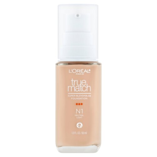 L'Oréal Paris True Match N1 Neutral Light Super-Blendable Foundation, 1.0 fl oz