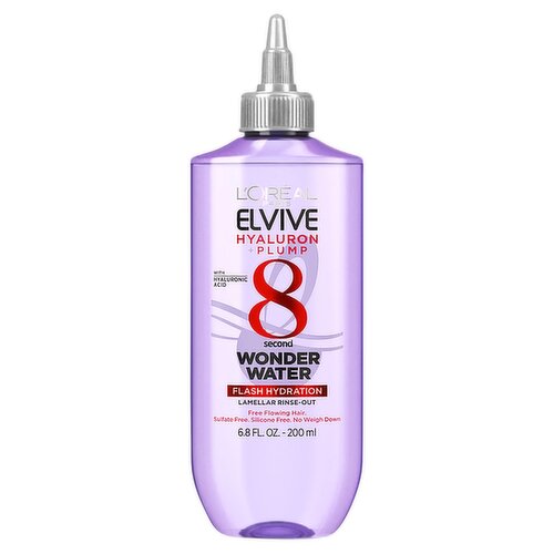 L'Oréal Paris Elvive Hyaluron Plump Flash Hydration Wonder Water for Dry Hair, 6.8 fl oz