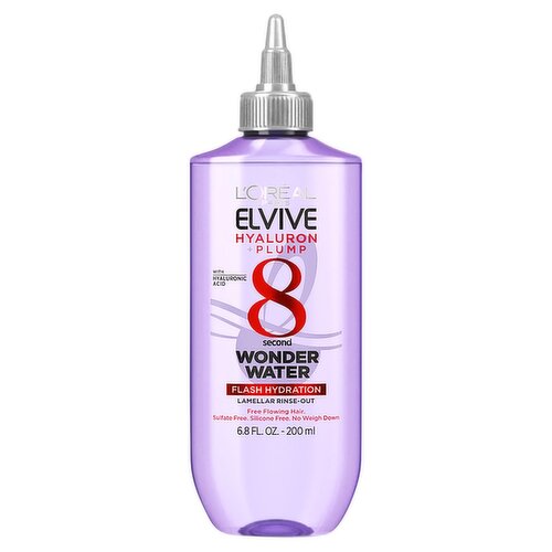 L'Oréal Paris Elvive Hyaluron Plump Flash Hydration Wonder Water for Dry Hair, 6.8 fl oz