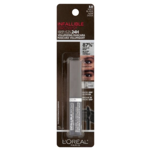 L'Oreal Paris 3.0 Soft Black Infallible Brows Volumizing Mascara, 0.13 fl oz