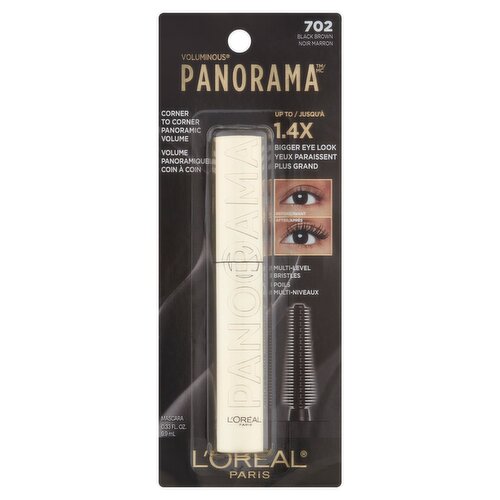 L'Oréal Paris Voluminous Panorama 702 Black Brown Mascara, 0.33 fl oz
