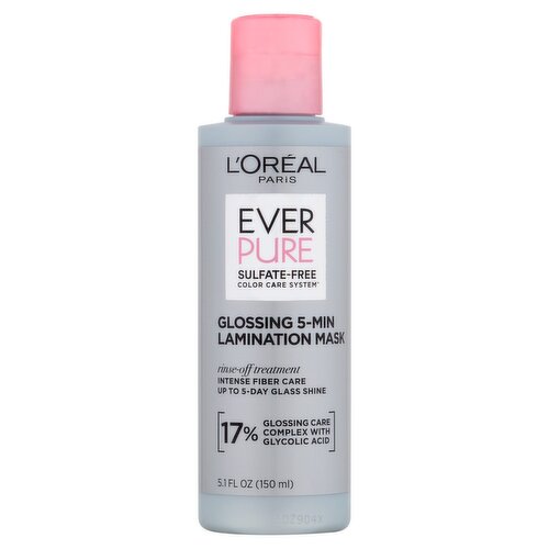 L'Oréal Paris Ever Pure Sulfate-Free Color Care System Glossing 5-Min Lamination Mask, 5.1 fl oz