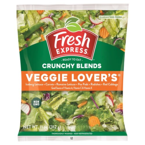 Fresh Express Crunchy Blends Veggie Lover's Salad, 11 oz