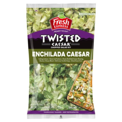 Fresh Express Twisted Caesar Enchilada Caesar Chopped Salad Kit, 9.6 oz