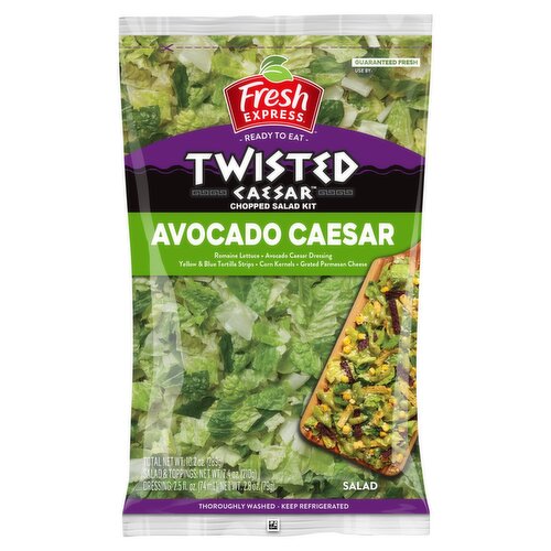 Fresh Express Twisted Caesar Avocado Caesar Chopped Salad Kit, 9.7 oz