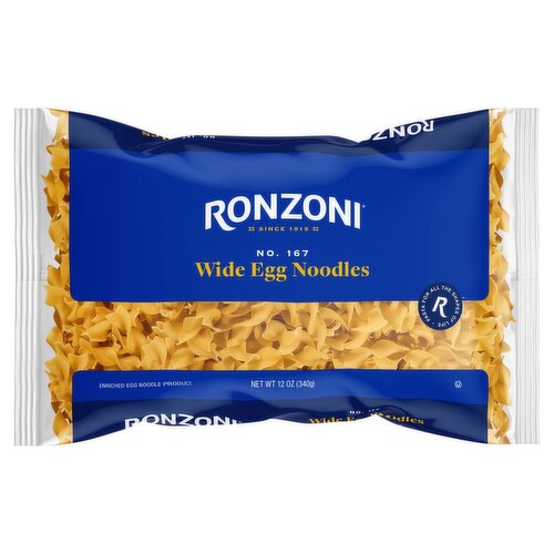 Ronzoni No. 167 Wide Egg Noodles Pasta, 12 oz