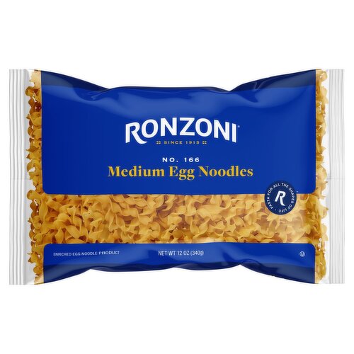 Ronzoni No. 166 Medium Egg Noodles Pasta, 12 oz