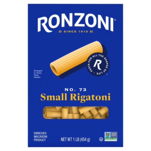 Ronzoni Small Rigatoni No. 73 Pasta, 1 lb