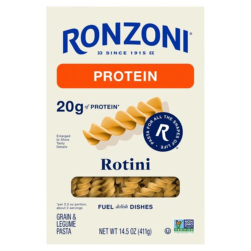 Ronzoni Protein Rotini Grain & Legume Pasta, 14.5 oz
