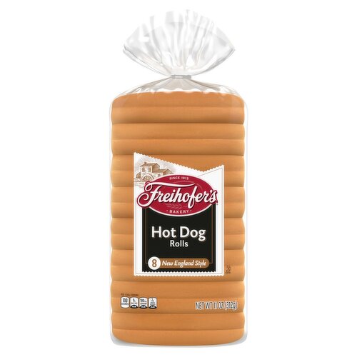 Freihofer's Bakery New England Style Hot Dog Rolls, 8 count, 11 oz