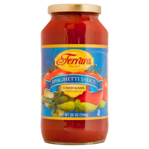 Ferrara Tomato & Basil Spaghetti Pasta Sauce, 25 oz