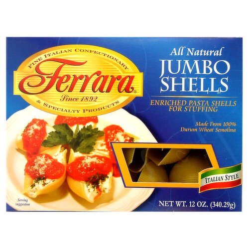 Ferrara Jumbo Shells Pasta, 12 oz