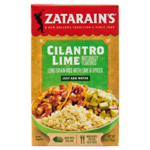 Zatarain's Cilantro Lime Long Grain Rice with Lime & Spices, 6.9 oz