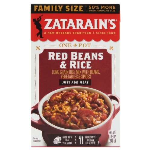 Zatarain's Red Beans & Rice Family Size, 12 oz