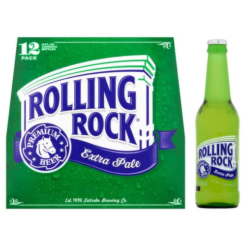 Rolling Rock Extra Pale Premium Beer, 12 fl oz, 12 count