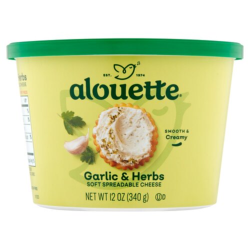 Alouette Garlic & Herbs Soft Spreadable Cheese, 12 oz