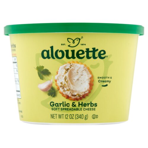 Alouette Garlic & Herbs Soft Spreadable Cheese Party Size, 12 oz