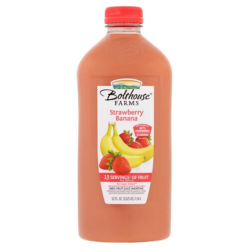 Bolthouse Farms Strawberry Banana 100% Fruit Juice Smoothie, 52 fl oz