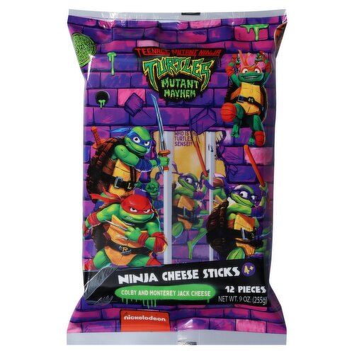 Nickelodeon Teenage Mutant Ninja Turtles Colby and Monterey Jack Cheese Sticks, 12 count, 9 oz