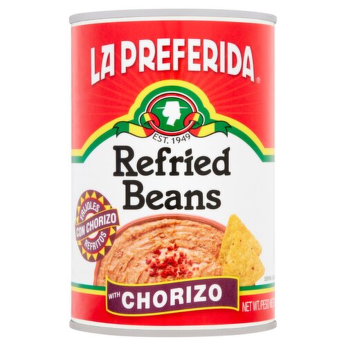 La Preferida Refried Beans with Chorizo, 16 oz
