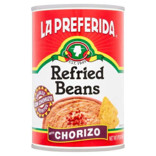 La Preferida Refried Beans with Chorizo, 16 oz