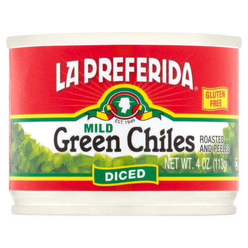 La Preferida Diced Mild Green Chiles, 4 oz