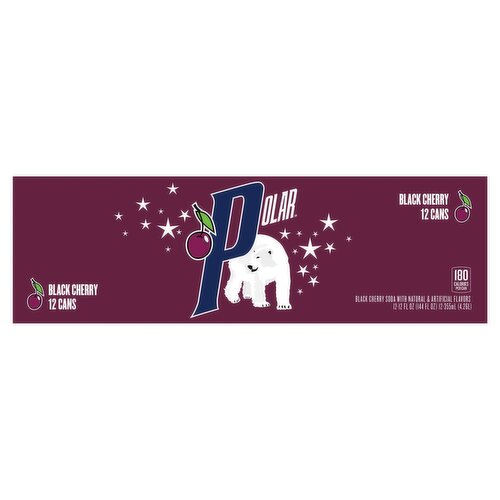 Polar Black Cherry Soda, 12 fl oz, 12 count