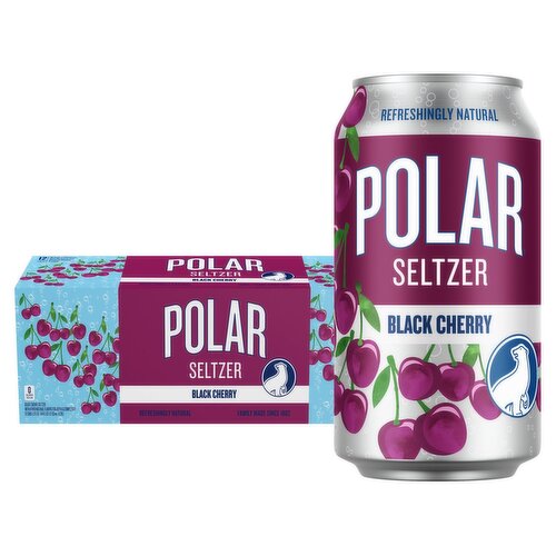 Polar Premium Black Cherry Seltzer, 12 fl oz, 12 count