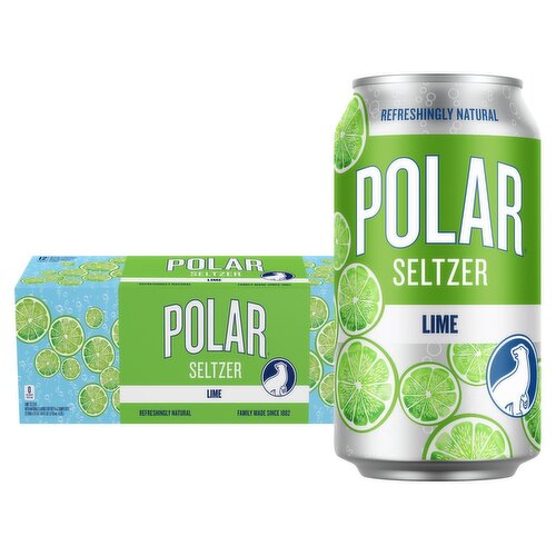 Polar Premium Lime Seltzer, 12 fl oz, 12 count