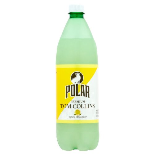 Polar Premium Tom Collins Natural Citrus Flavor Sparkling Mixer, 33.8 fl oz