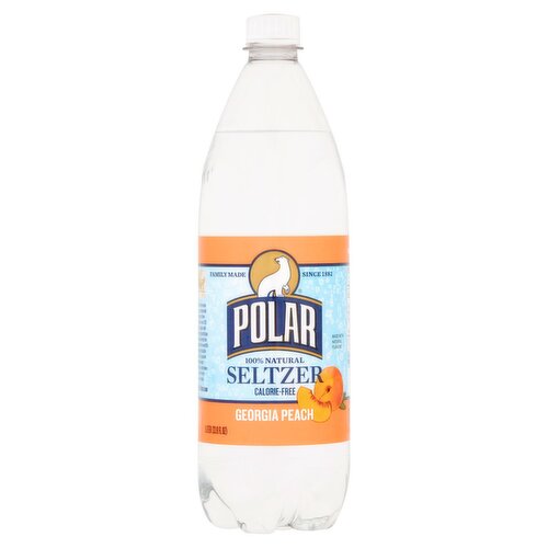 Polar 100% Natural Georgia Peach Seltzer, 1 Liter