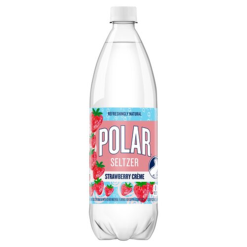 Polar Strawberry Crème Seltzer, 33.8 fl oz