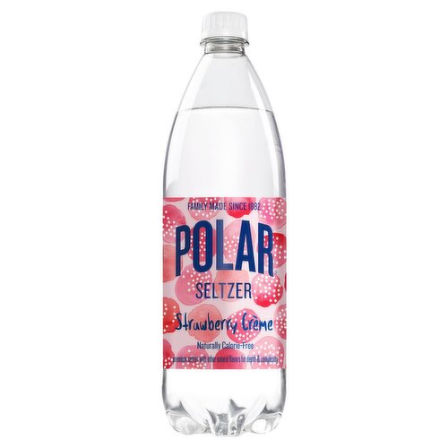 Polar Summer Strawberry Créme Seltzer Limited Edition, 33.8 fl oz